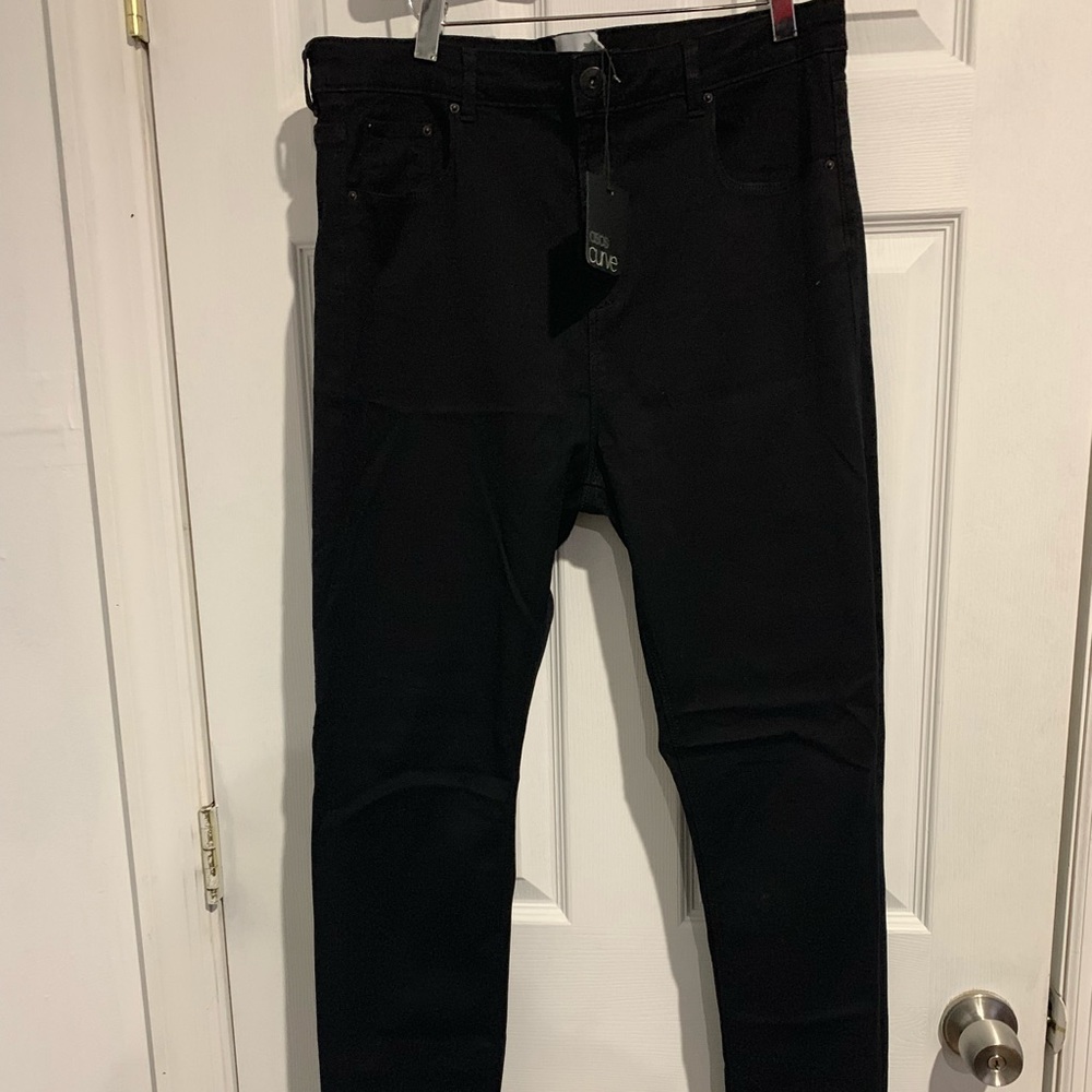 ASOS curve high rise black skinny jeans plus 14L
